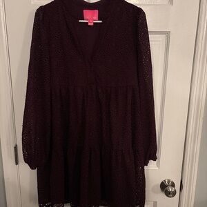 Lilly Burgundy Dress